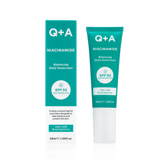 Q+A - Niacinamide SPF 50 Crème Solaire quotidien équilibrant 50ml