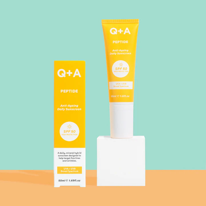 Q+A - Peptide SPF 50 Crème Solaire Anti-age Quotidienne 50ml